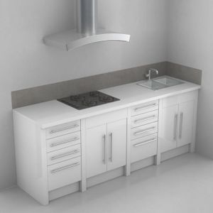 POLYREY Crédence béton vieilli 235x20x0,96 cm