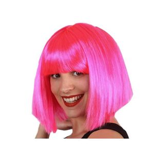 ATOSA Perruque Rose Fluo A Frange