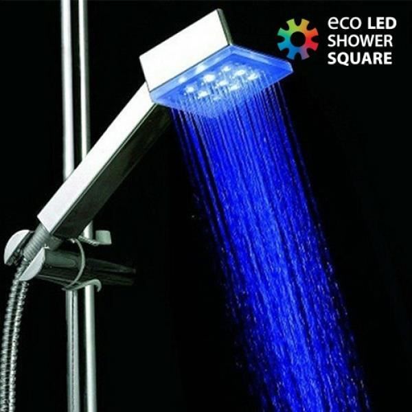 Douche avec Lumière Eco Led Shower Carrée Achat / Vente douchette
