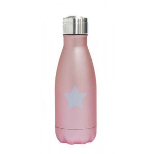 YOKO DESIGN Bouteille isotherme Star double paroi 260 ml rose étoile argenté