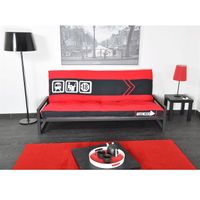 CANAPE - SOFA - BANQUETTE Urban - TOUCH Banquette convertible rouge/noir