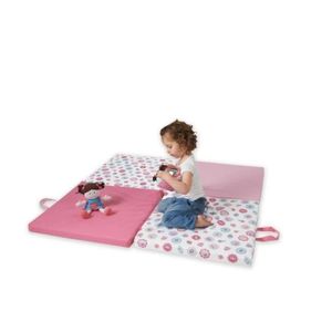 TINEO Tapis d'Eveil Evolutif - Matelas Tapis Malin Tea Time Rose - Tapis de jeu 120x120x4 cm