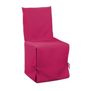 10 housses de chaise jetables avec noeud fushia pas cher