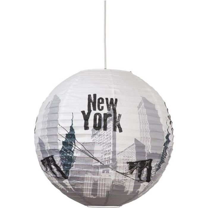 Suspension japonaise new york 40x40cm achat / vente suspension ... Lustres désign Papier
