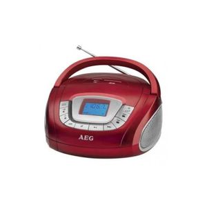 AEG SR 4373RD Boombox Radio Stéréo Aux-In + USB Port - Rouge