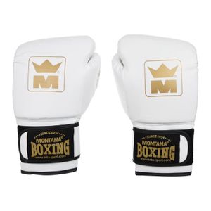 MONTANA Gants multiboxe PU MMB 100 - Blanc- Boxe
