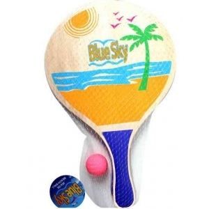 3 Balles Pour Raquette De Plage Blue Sky - Jeu De Beach Ball - En Plastique Multicolore - À Partir De 3 Ans