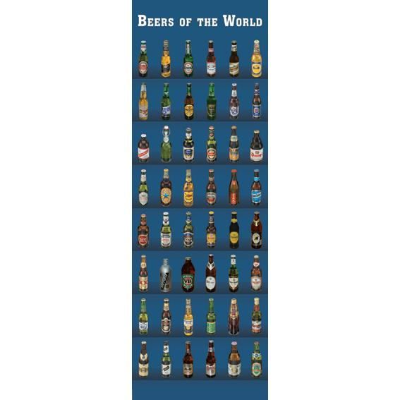 Affiche BIERE bières Door Poster Beers of Achat / Vente