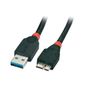 CABLE ET CONNECTIQUE POUR PERIPHERIQUE Lindy - Câble USB 3.0 type A / micro-B, noir, 2m