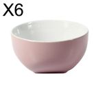  6 Bols céramique Rose Pâle 13cm DELYS-BY-CREALYS