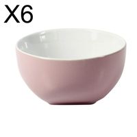 BOL - MUG - MAZAGRAN 6 Bols céramique Rose Pâle 13cm DELYS-BY-CREALYS