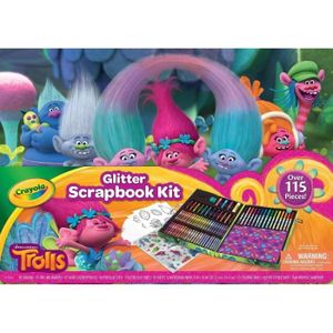 TROLLS Crayola - Grande mallette de Loisirs Créatifs