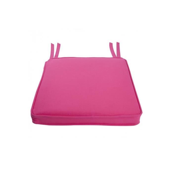 galette de chaise rabat unis FUSHIA asiacash