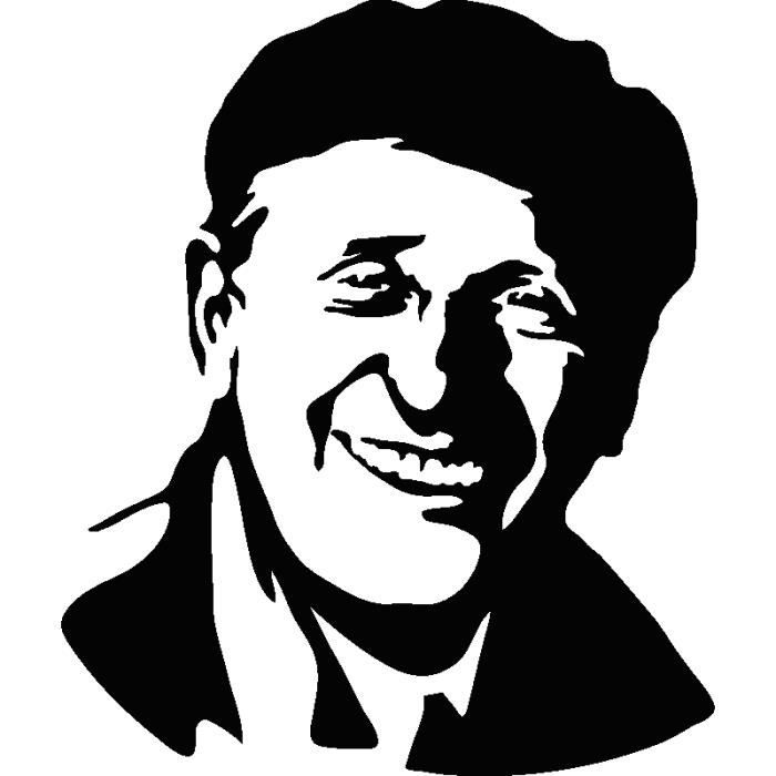Pick and Stick Sticker Mural Bourvil Portrait 2… Achat / Vente