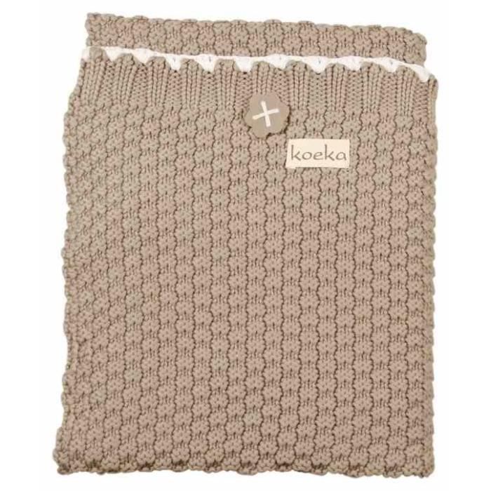 Couverture berceau Maille tricot Stone KOEKA Un écrin de douceur
