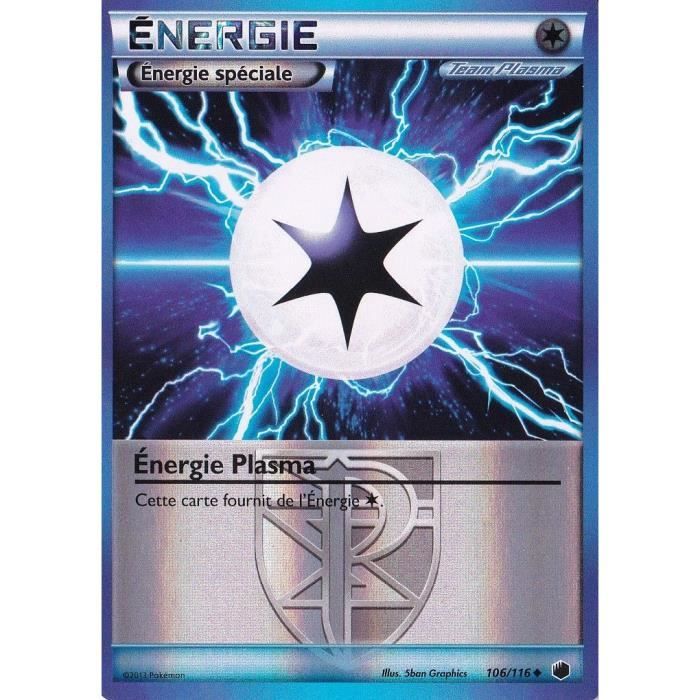 carte Pokémon Energie Plasma REVERSE 106-116 GLACIATION PLASMA NEUF FR - Achat / Vente carte a ...