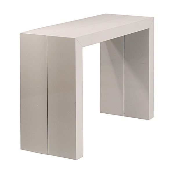 Table console extensible Orianne Gris clair Table console