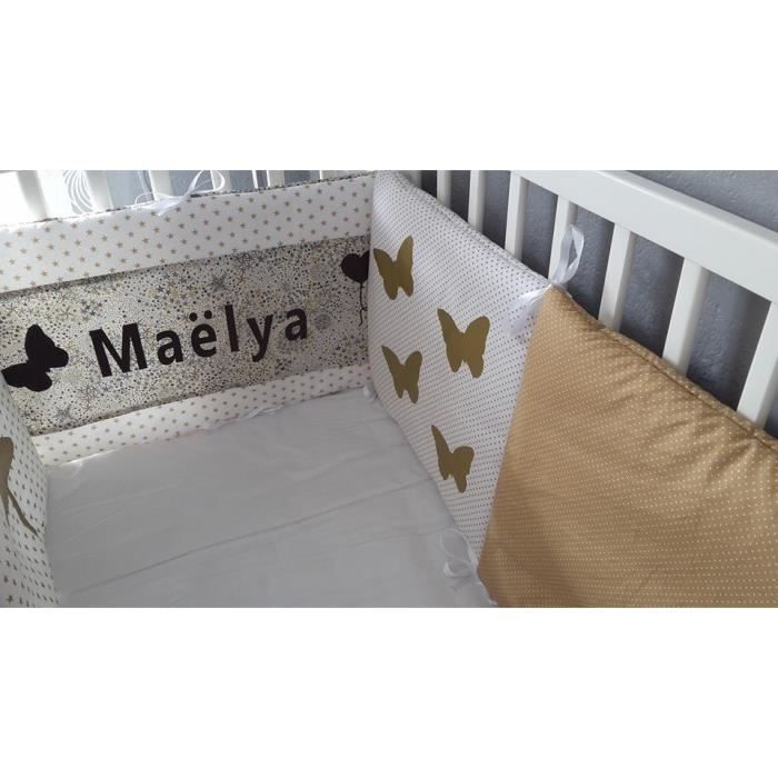 TOUR DE LIT BEBE THEME LIBERTY ADELAJDA BEIGE Achat / Vente tour de