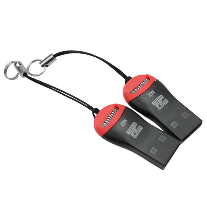 USB 2.0 Lecteur de Carte Mémoire Card Adaptateur Corde pour Micro SD