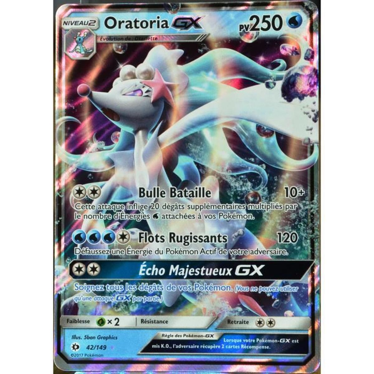 carte Pokémon 42 149 Oratoria GX 250 PV SM1 Soleil et