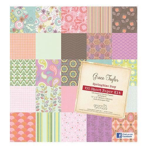 LOT 25 FEUILLE PAPIER FLEUR VINTAGE NATURE COULEUR SCRAPBOOKING 30 X 30