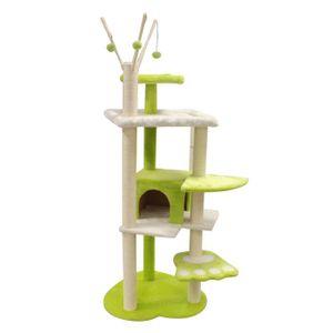 Arbre ? chat 90x75xH167 cm - Beige et anis
