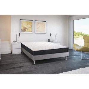 CREASOM ILLUSION Matelas 140x190 cm - Mousse et latex - Equilibré - 33kg/m? et 60kg/m? - 2 personnes