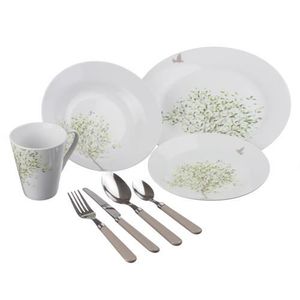 Secret de Gourmet Service de table 32 pièces Pois Porcelaine pas cher