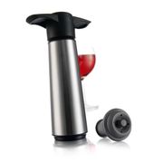 POMPE CONSERVATION VIN  Coffret pompe rvs + 2 bouchons + 2 anti gouttes