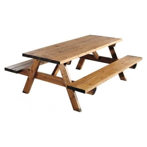 Table de pique-nique en bois GARDEN 200 - La table de pique-nique haut 