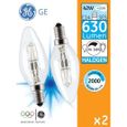 AMPOULE - LED - HALOGENE  Lot de 2 flamme halogène 42W E14