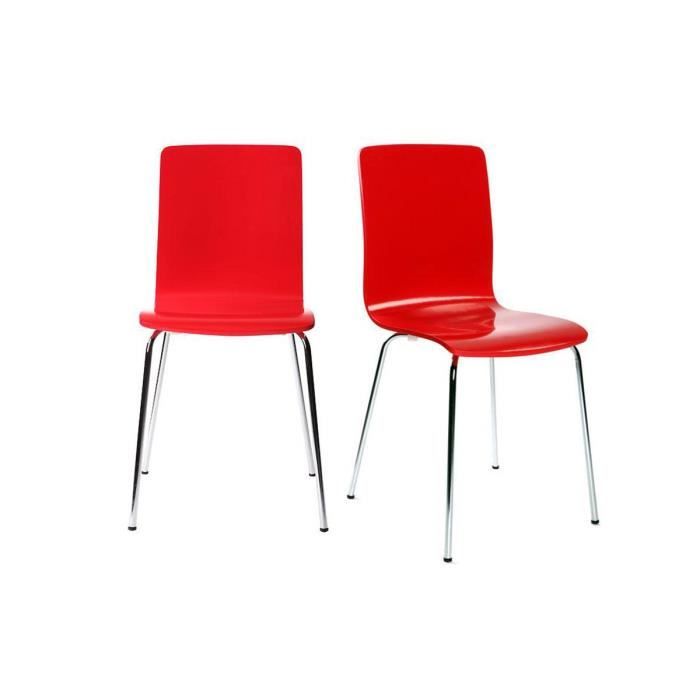 chaise de cuisine rouge design