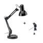 LAMPE A POSER  TECHNO Lampe de bureau articulée en métal noir