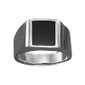 Chevalière Onyx Argent