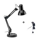 LAMPE A POSER  TECHNO Lampe de bureau articulée en métal noir