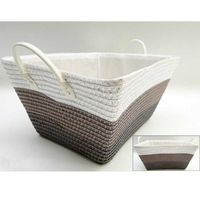 PANIER A LINGE PANIER RECTANGULAIRE EN OSIER AVEC ANSES