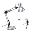 LAMPE A POSER  TECHNO Lampe de bureau articulée métal argent