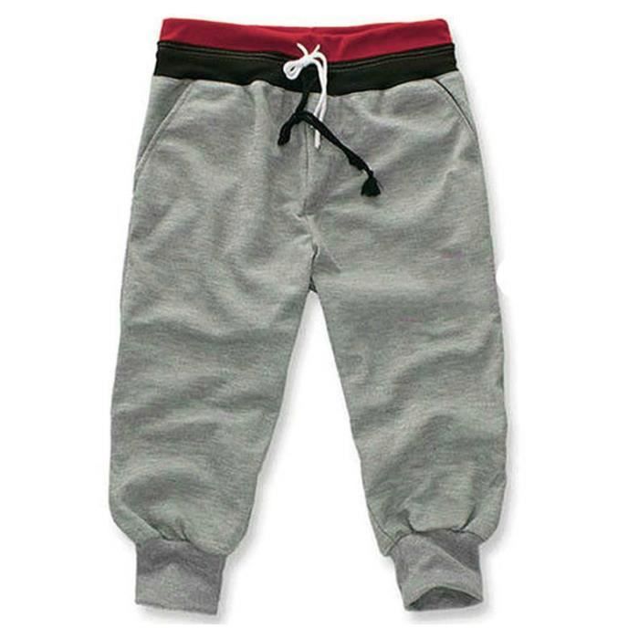 Pantacourt Homme Bermuda Homme Coton Lin Élastique 2025 - Pantacourt 3/4 Pour Plage, Yoga, Jogging - Confortable Et Léger Pantalon En Lin Homme