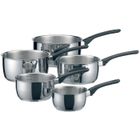 CASSEROLE - FAITOUT - MARMITE  SERIE 5 CASSEROLES 12 à 20 CM INOX GAMME ELEGANCE