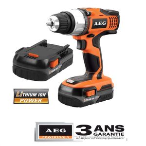 PERCEUSE - VISSEUSE Perceuse sans fil AEG, 2 batteries Lithium-ion 18V PERCEUSE - VISSEUSE Perceuse sans fil AEG, 2 batteries Lithium-ion 18V