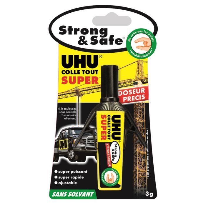 UHU Strong & Safe Sans Solvant Doseur 3g Achat / Vente colle pate