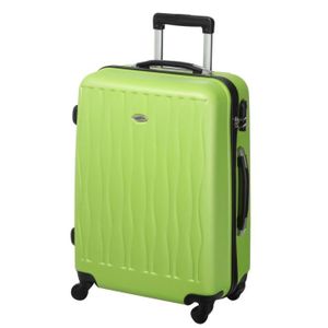 CASINO Valise trolley ABS - 65cm - 4 roues - Vert Anis