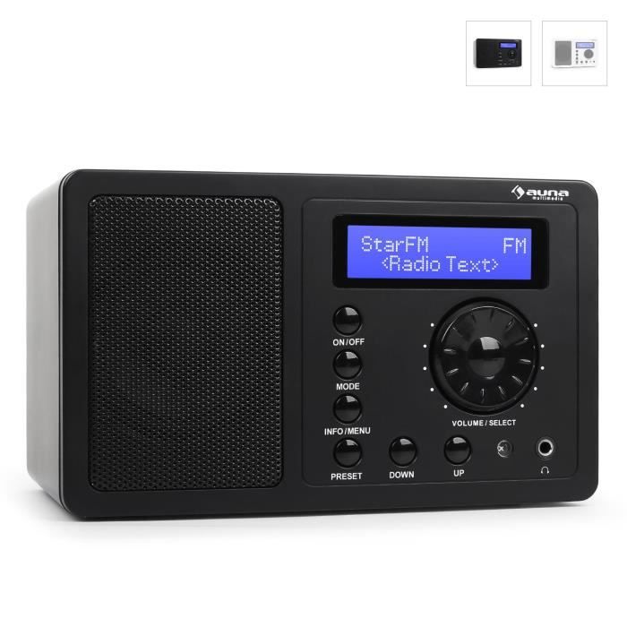 auna DR 130 BT Radio numérique DAB/DAB+ et tuner FM RDS, interface