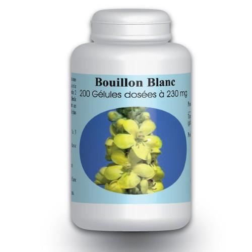 Bouillon blanc gelules naturelles de bouillon blanc. Pilulier de 200
