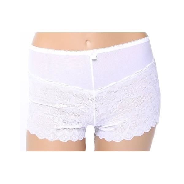 shorty taille haute dentelle