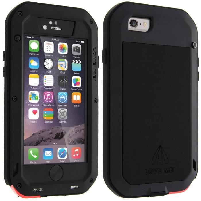 Coque Etanche Antichoc Integrale Apple iPhone 6 Noir Achat coque