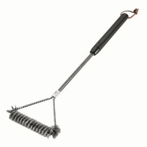 WEBER Brosse de nettoyage pour grille - En forme de T - 53 cm - Poils en acier inoxydable