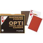 JETON - POKER COFFRET 2 JEUX DE CARTES LISIBLES OPTI POKER