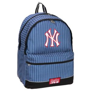 NEW YORK YANKEES Sac ? Dos Borne - 2 Compartiments - 9 ? 12 ans - Adolescent - 45 cm - Bleu - Enfant Garçon et Fille
