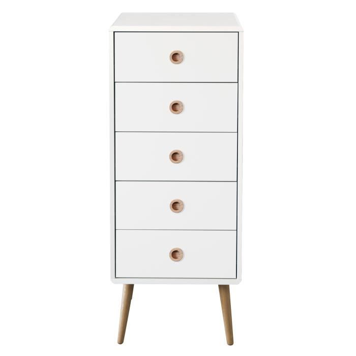 commode blanc vernis